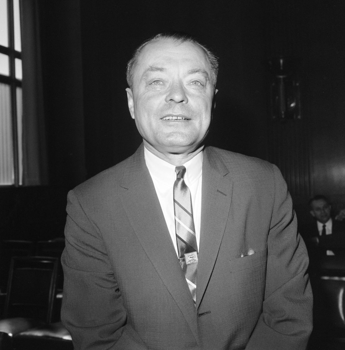 Stephen J. Roth, nominated to be a federal judge for the Eastern District of Michigan, is pictured on April 26, 1962, during his appearance before the Senate Judiciary Committee on Capitol Hill in Washington.