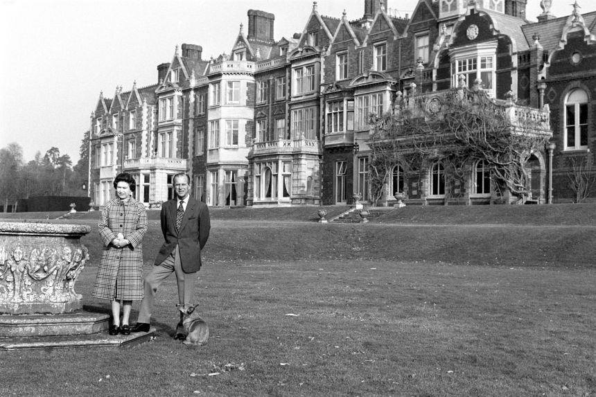 Elizabeth II and the Duke of Edinburgh pose in the grounds of Sandringham House, Norfolk, in 1982 to mark the 30th anniversary of the Queen's accession to the throne.