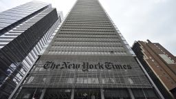 A view of The New York Times building in New York City on August 10, 2021.