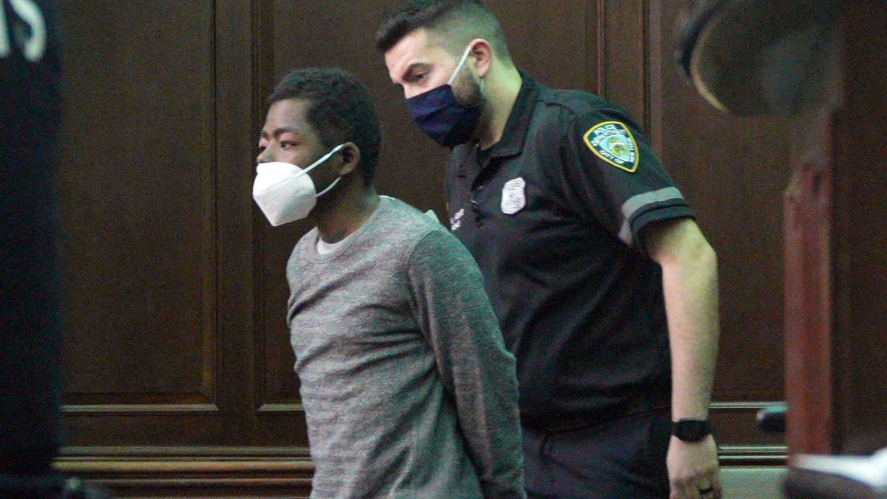 Assamad Nash, 25, who was arrested on charges of murder and burglary in the death of Christina Yuna Lee, enters a courtroom in New York, Monday, Feb. 14, 2022.