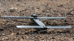 This image provided by the US Marine Corps shows a Switchblade 300 10C drone system being used as part of a training exercise at Marine Corps Air Ground Combat Center Twentynine Palms, California, on Sept. 24, 2021.