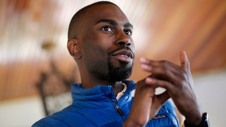 FILE - In this March 26, 2016, file photo, Black Lives Matter activist DeRay Mckesson chats with campaign volunteers in Baltimore.  A Louisiana police officer injured when violence broke out over the police killing of a Black man in Baton Rouge in 2016 has grounds to pursue a lawsuit against a protest organizer, Louisiana's Supreme Court said Friday, March 25, 2022. The 6-1 opinion was not a ruling in a case, but an answer to questions posed by a federal appeals court considering whether an officer identified as John Doe, can continue his federal lawsuit against Black Lives Matter activist DeRay McKesson.   (AP Photo/Patrick Semansky, File)