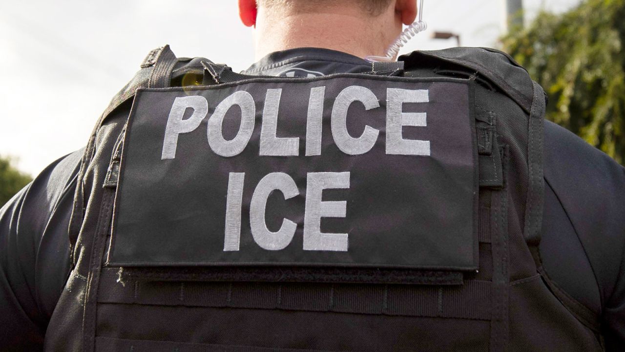 A US Immigration and Customs Enforcement officer is seen in 2019.