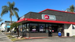A Jack in the Box drive thru fast food restaurant, Tuesday, Nov. 16, 2022, in Los Angeles.