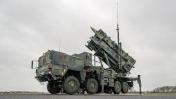 FILED - 17 March 2022, Schleswig-Holstein, Schwesing: A combat-ready Patriot anti-aircraft missile system of the Bundeswehr's anti-aircraft missile squadron 1 stands on the airfield of Schwesing military airport. In the view of NATO Secretary General Stoltenberg, a delivery of German Patriot air defense systems to Ukraine would not be taboo in principle. "NATO allies could already deliver different types of modern air defense systems and also other modern systems like the Himars to Ukraine," the Norwegian said at a press conference on Friday. (to dpa "Nato secretary general does not see Patriot delivery to Ukraine as a no-go") Photo by: Axel Heimken/picture-alliance/dpa/AP Images