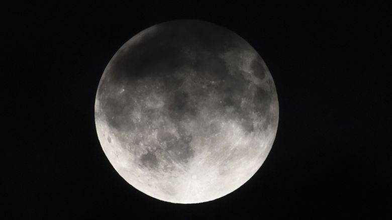 The first lunar eclipse of this year is approaching as the moon moves closer to Earth's shadow's outer edge, with the lunar eclipse taking place in Kolkata, India on May 5, 2023. (Photo by Debajyoti Chakraborty/NurPhoto via AP)