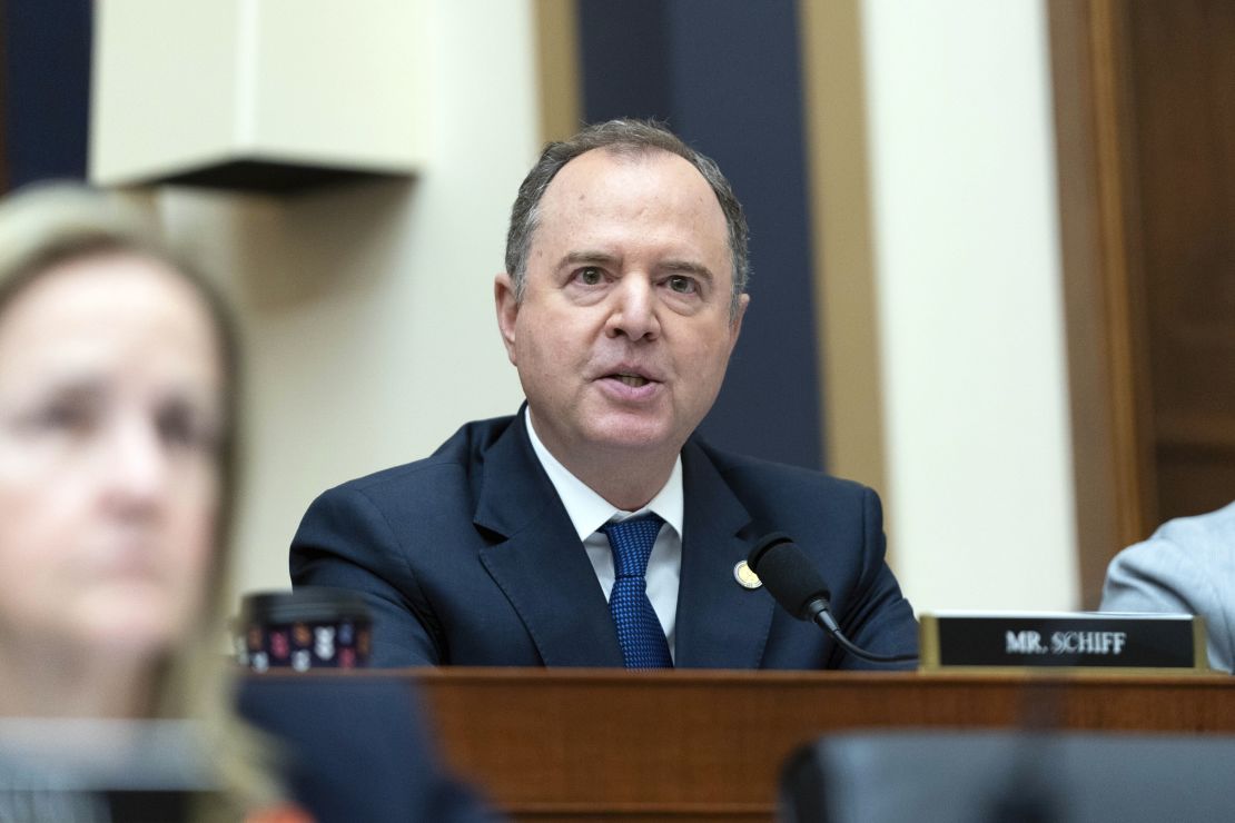 Schiff speaks during a hearing on Capitol Hill in Washington, DC, on June 21, 2023.