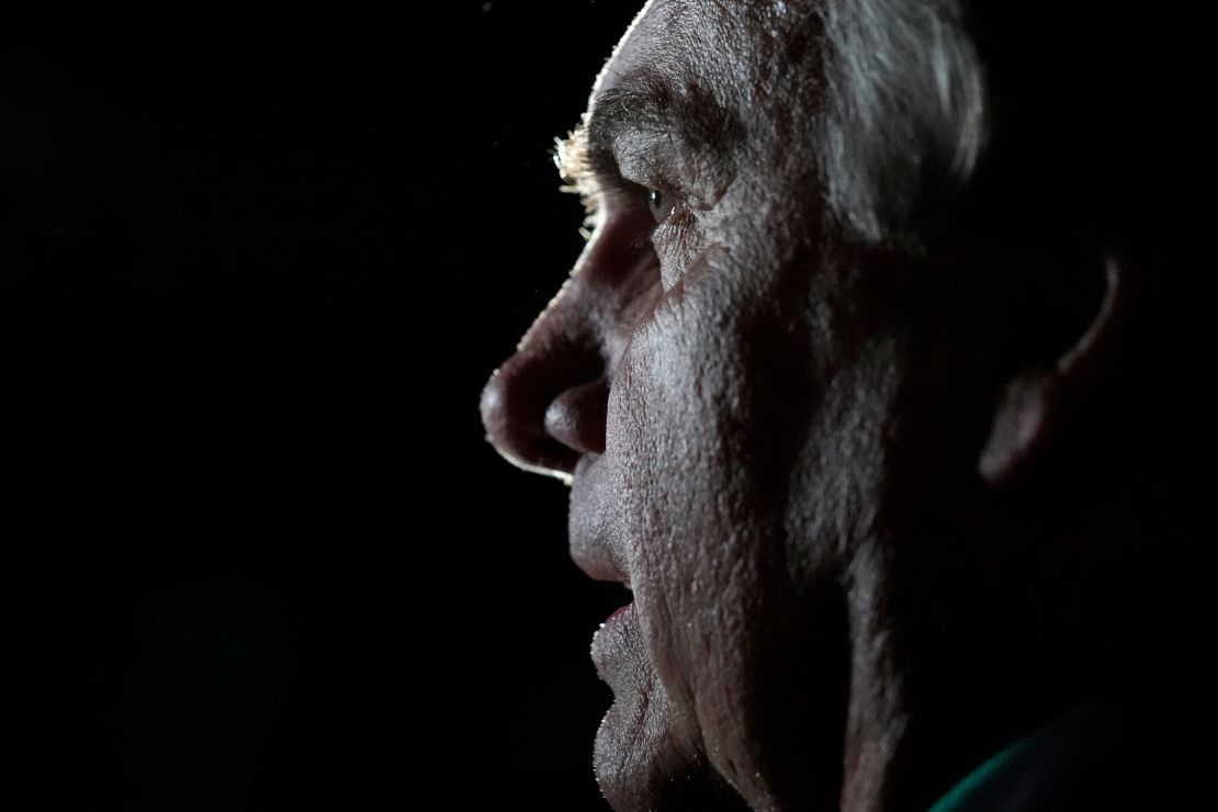 Jair Bolsonaro talks with reporters after arriving at the airport in Brasilia, Brazil, on June 30, 2023.