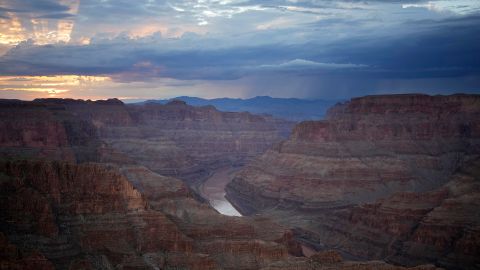 The Colorado River flows through the Grand Canyon on the Hualapai reservation in northwestern Arizona.