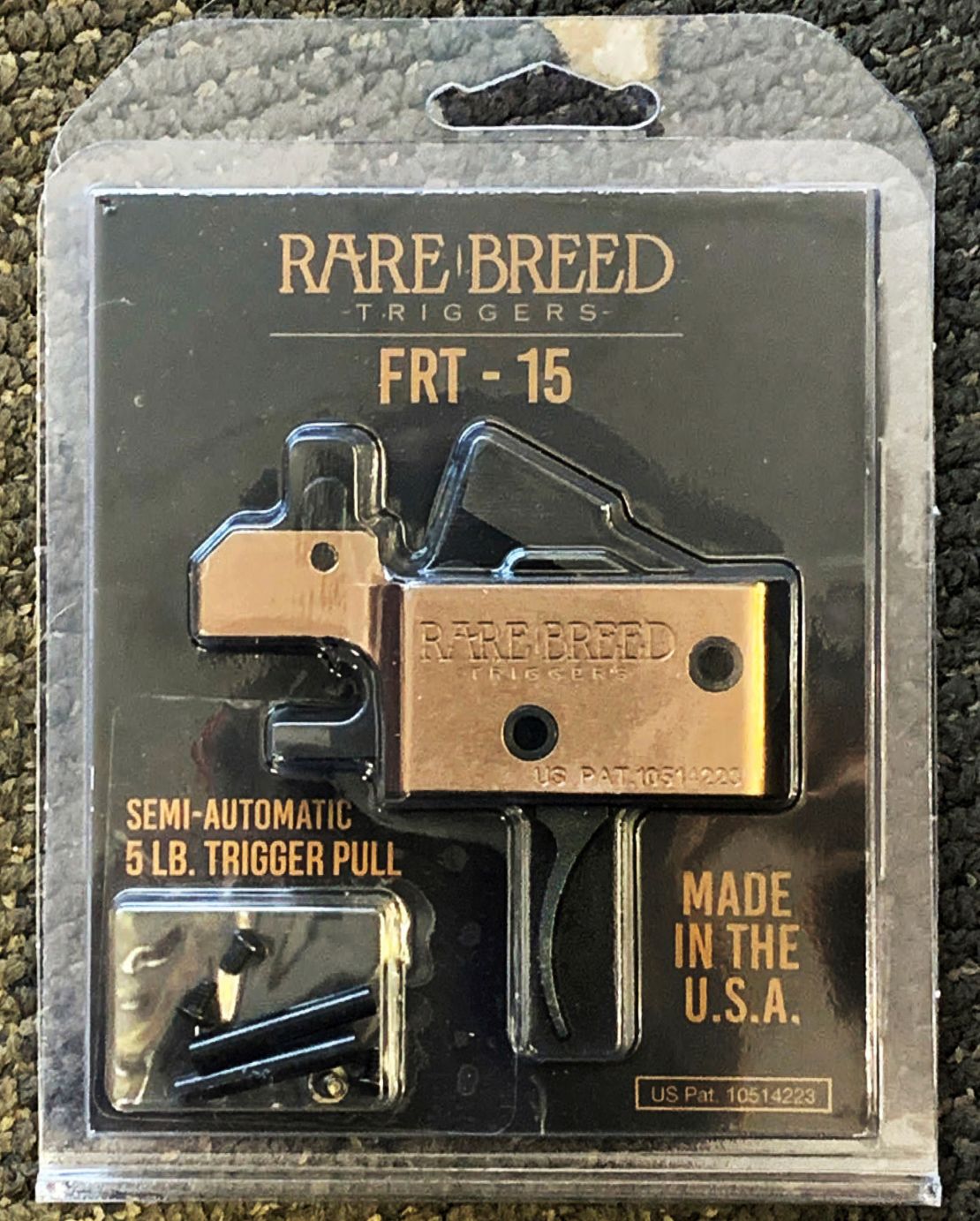 This undated photo provided by the Bureau of Alcohol, Tobacco, Firearms and Explosives, shows the FRT-15 made by Rare Breed Triggers.
