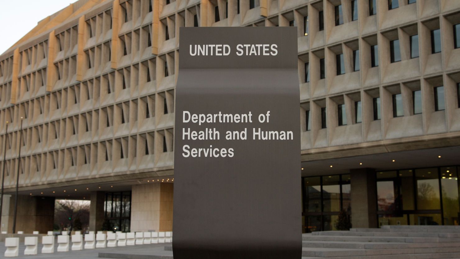 The US Department of Health and Human Services building in Washington, DC.