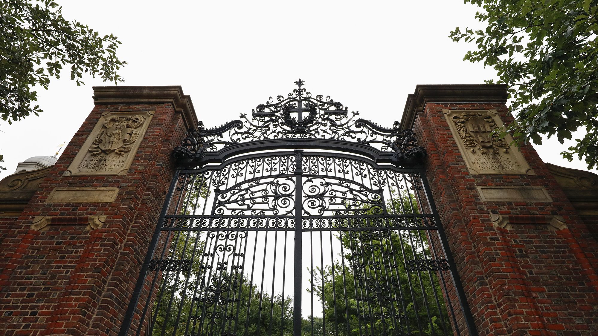 The exterior gate at Harvard University, Sunday, Sept. 10, 2023, in Cambridge, Mass.