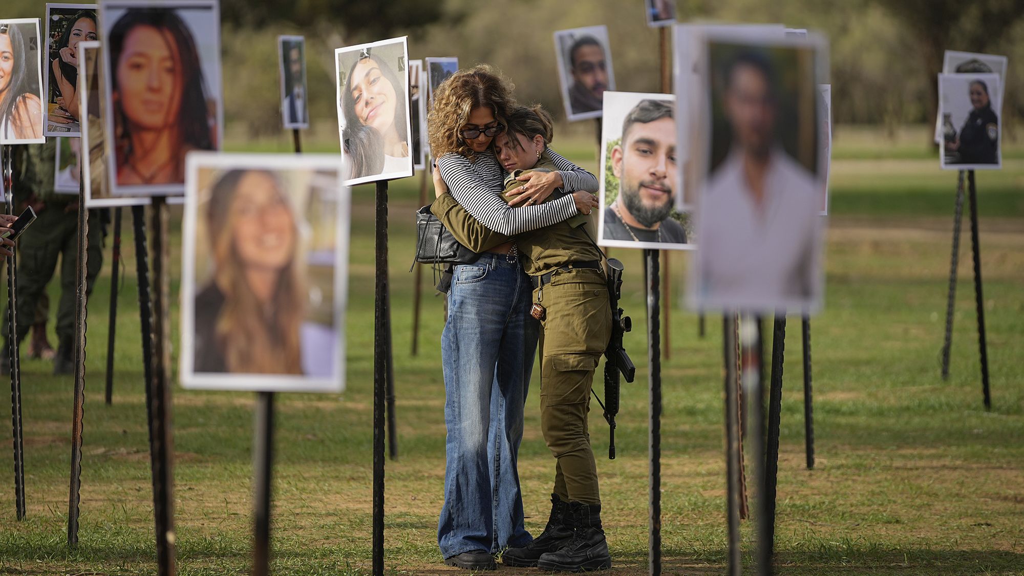 A commemoration for people killed and taken captive by Hamas militants during their October 7 rampage through the Nova music festival in southern Israel.