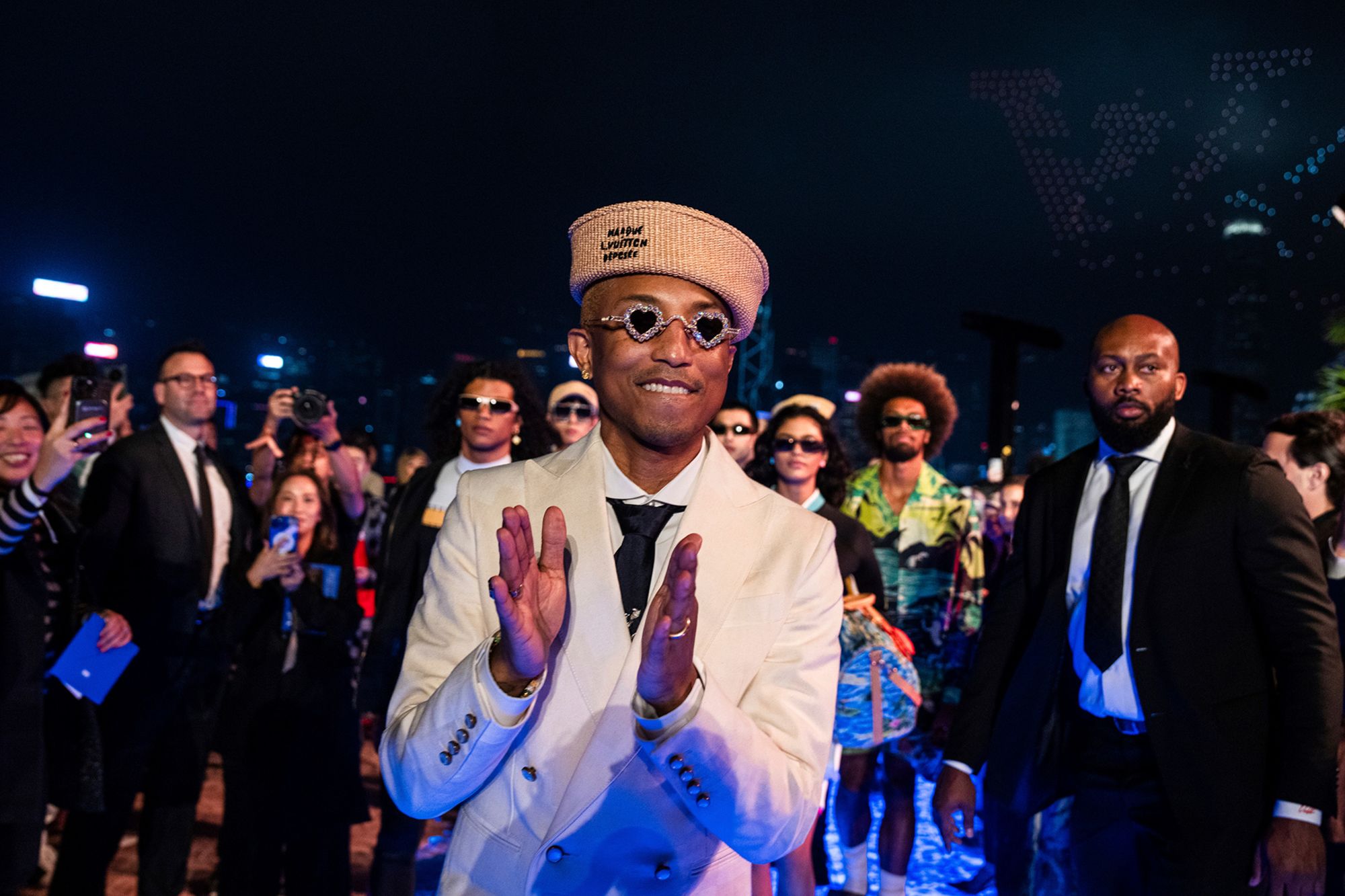 There was a nautical theme at Pharrell Williams second Louis Vuitton fashion show, this time presented in Hong Kong.