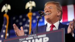 Former President Donald Trump speaks during a Commit to Caucus rally, Saturday, Dec. 2, 2023, in Ankeny, Iowa. (AP Photo/Matthew Putney)