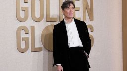 Cillian Murphy arrives at the 81st Golden Globe Awards on Sunday, Jan. 7, 2024, at the Beverly Hilton in Beverly Hills, Calif. (Photo by Jordan Strauss/Invision/AP)