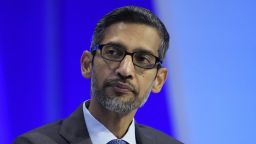 Sundar Pichai, CEO of Google and Alphabet, takes part in a discussion at the Asia-Pacific Economic Cooperation (APEC) CEO Summit Nov. 16, 2023, in San Francisco.