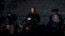 New York State Attorney General Letitia James addresses the media outside the New York State Supreme Court building on Thursday, Jan. 11, 2024, in New York. (AP Photo/Peter K. Afriyie)