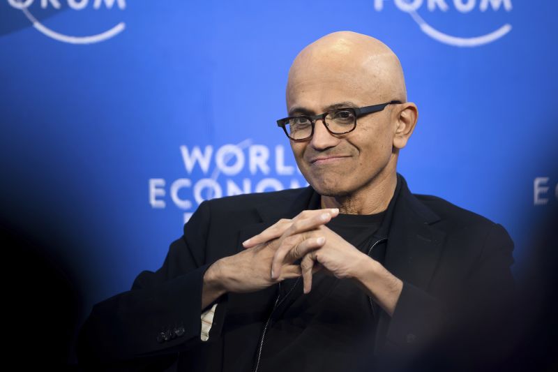 Microsoft CEO Satya Nadella Talks AI At Davos | CNN Business