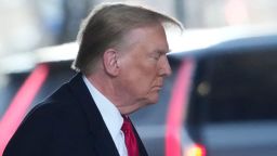 Former President Donald Trump leaves his apartment building in New York, Wednesday, Jan. 17, 2024. Trump plans to attend the penalty phase of a New York civil defamation trial stemming from a columnist's claims he sexually attacked her in a department store dressing room in the 1990s. (AP Photo/Seth Wenig)