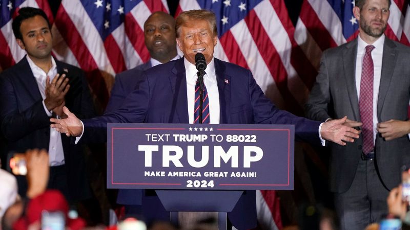 Trump wins New Hampshire primary, moves closer to securing Republican nomination for 2024 presidential race