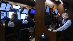 Traders work on the floor at the New York Stock Exchange in New York, Wednesday, Jan. 24, 2024.