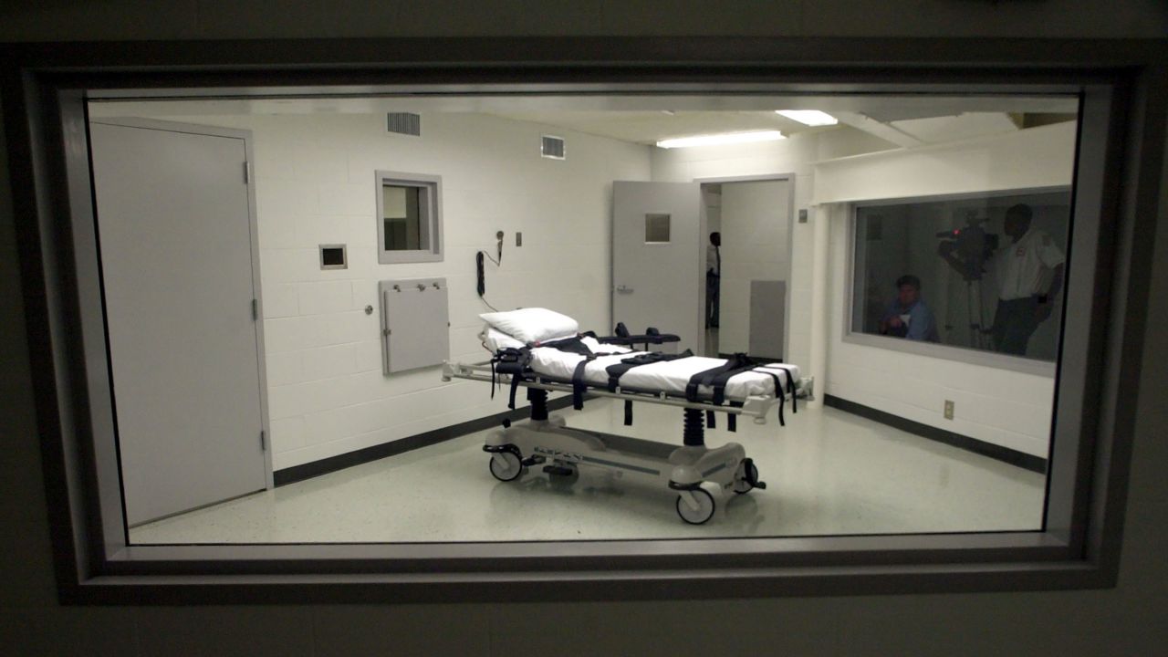 Alabama's execution chamber at Holman Correctional Facility in Atmore, Alabama, in 2002.