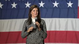 Republican presidential candidate former UN Ambassador Nikki Haley speaks at a campaign event in Conway, S.C., Sunday, Jan. 28, 2024.