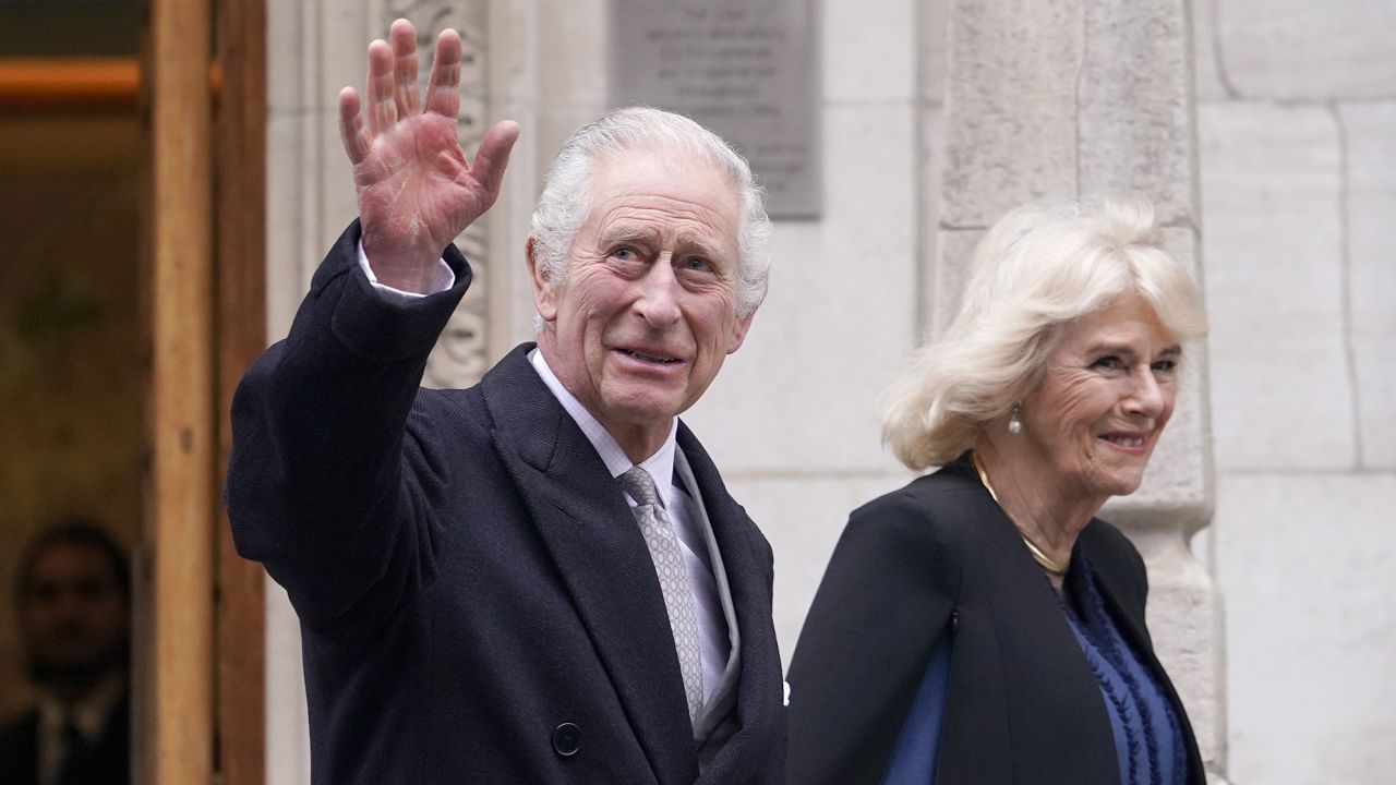 King Charles and Queen Camilla leaving a London hospital last week.