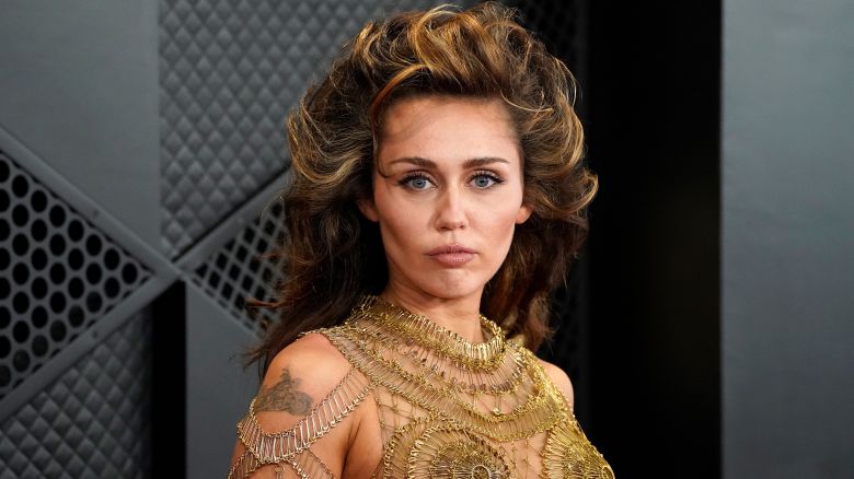 Miley Cyrus arrives at the 66th annual Grammy Awards on Sunday, Feb. 4, 2024, in Los Angeles.