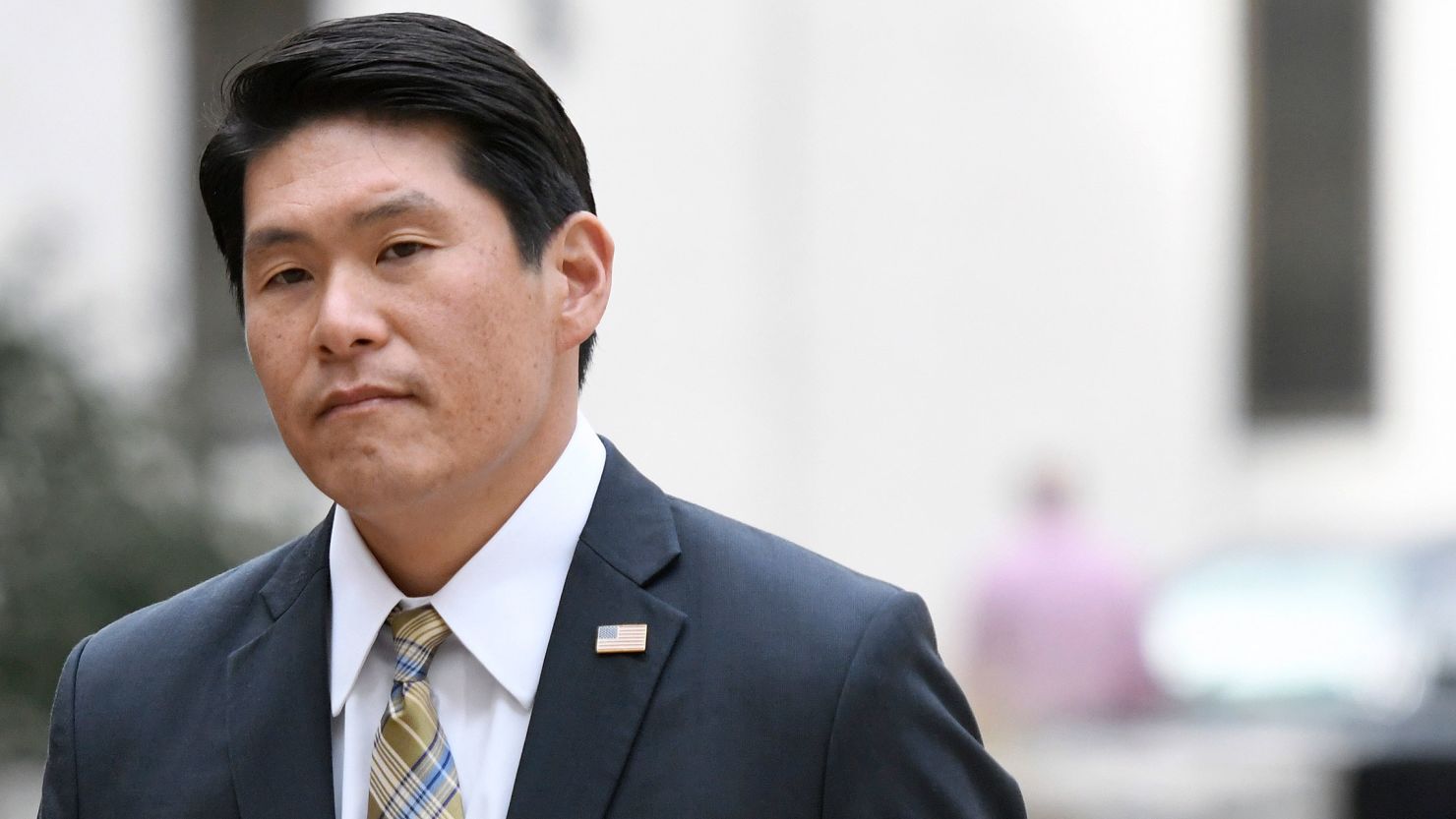 U.S. Attorney Robert Hur arrives at US District Court in Baltimore on November 21, 2019.