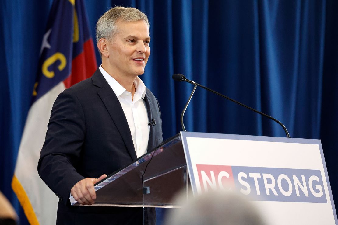 Stein speaks at a rally in Raleigh, North Carolina, on October 10, 2023.