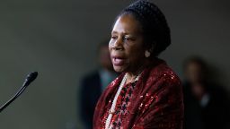 Rep. Sheila Jackson Lee (D-TX) speaks at a press conference on gun safety at the U.S. Capitol in Washington, D.C. on February 14, 2024, the sixth anniversary of the mass shooting at Marjory Stoneman Douglas High School in Parkland, Florida.