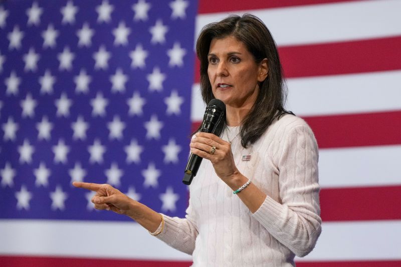Republican presidential candidate Nikki Haley speaks at a campaign event on Monday, Feb. 19, 2024, in Greer, S.C.