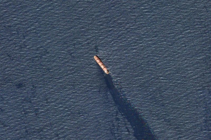 Sinking Ship Hit By Houthi Missile Leaves 18-mile Oil Slick In Red Sea ...