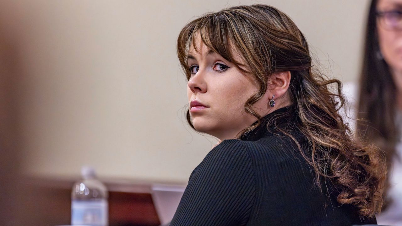 Hannah Gutierrez-Reed, the former armorer at the movie "Rust", listens to closing arguments in her trial at district court on Wednesday, Mar. 6, 2024, in Santa Fe, N.M. (Luis SÃ¡nchez/Santa Fe New Mexican via AP, Pool)