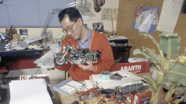 A file photo shows Japanese manga artist Akira in Kiyosu Town, Aichi Prefecture in 1988. Toriyama, famous for manga series Dr. Slump, Dragon Ball,and others, passed away at the age of 68 on March 1st, 2024. He was also a character designer for video games such as the Dragon Quest series.( The Yomiuri Shimbun via AP Images )