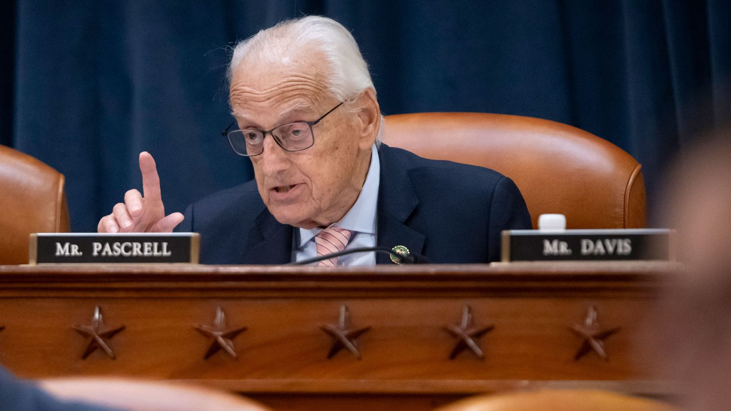 Rep. Bill Pascrell, D-N.J., speaks during a hearing of the House Committee on Ways and Means on Capitol Hill, Wednesday, March 20, 2024, in Washington. (AP Photo/Mark Schiefelbein)