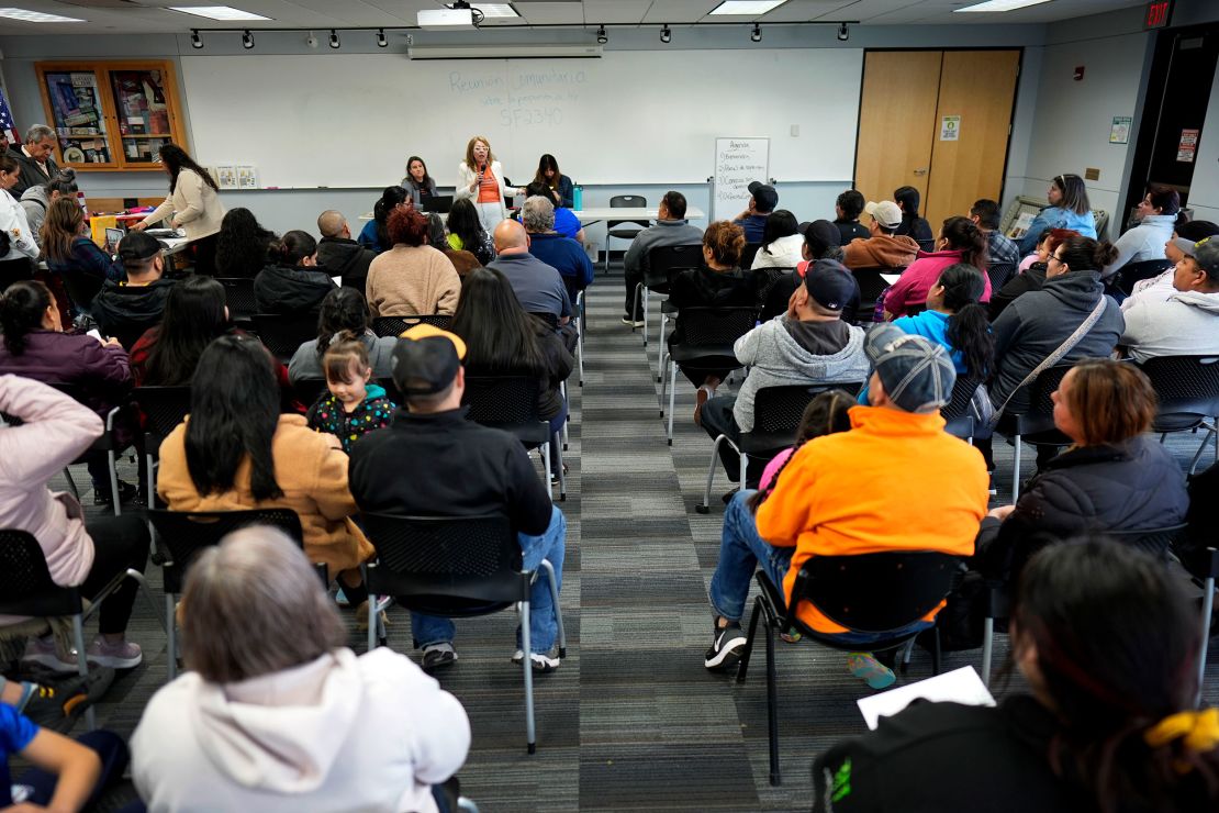 Advocates say community members keep asking questions they can't answer about an immigration bill that recently passed in Iowa. At this March meeting, first reported by The Associated Press, some audience members asked whether they should leave the state.