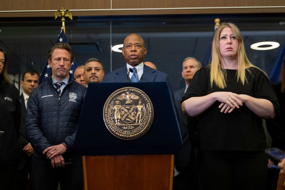 New York City Mayor Eric Adams  urged New Yorkers to 