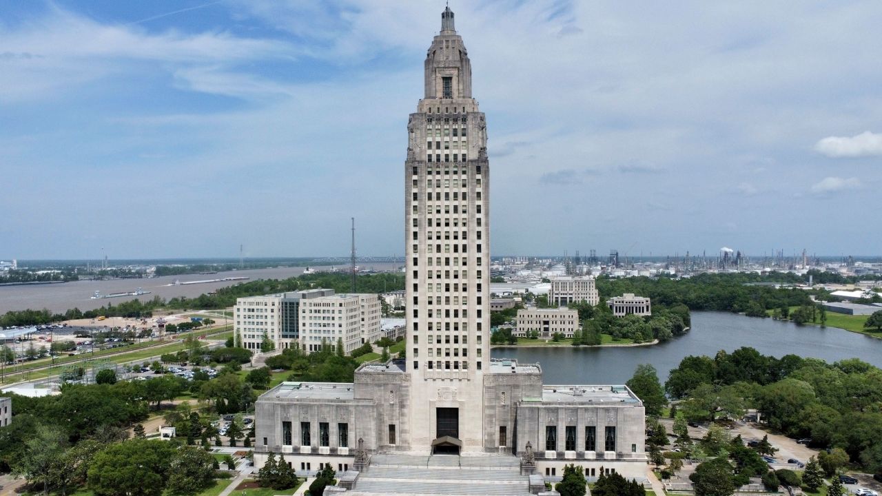 The Louisiana Capitol is seen, April 4, 2023, in Baton Rouge, La.