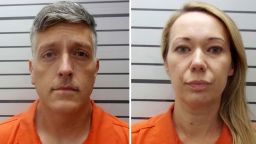 Jon Hallford, left, and Carie Hallford, owned the Colorado funeral home and obtained nearly $900,000 in pandemic relief funds that they allegedly used for personal expenses.