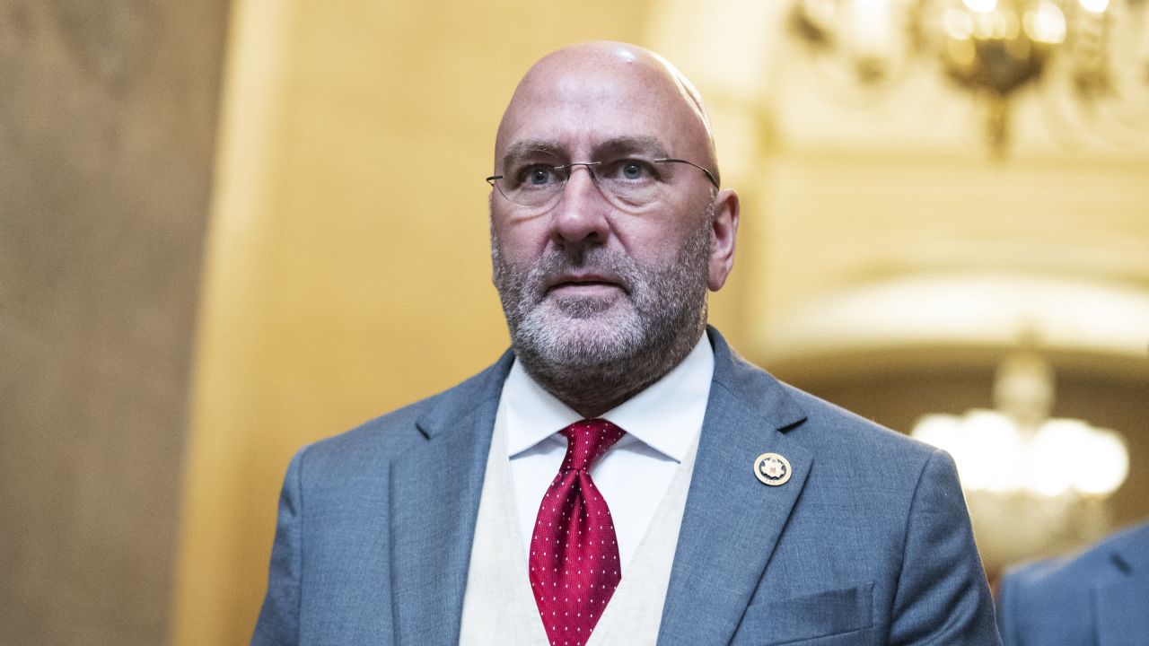 UNITED STATES - APRIL 17: Impeachment manager Rep. Clay Higgins, R-La., walks through the Capitol Rotunda to the Senate for the impeachment trial of Department of Homeland Security Secretary Alejandro Mayorkas, on Wednesday, April 17, 2024. (Tom Williams/CQ Roll Call via AP Images)