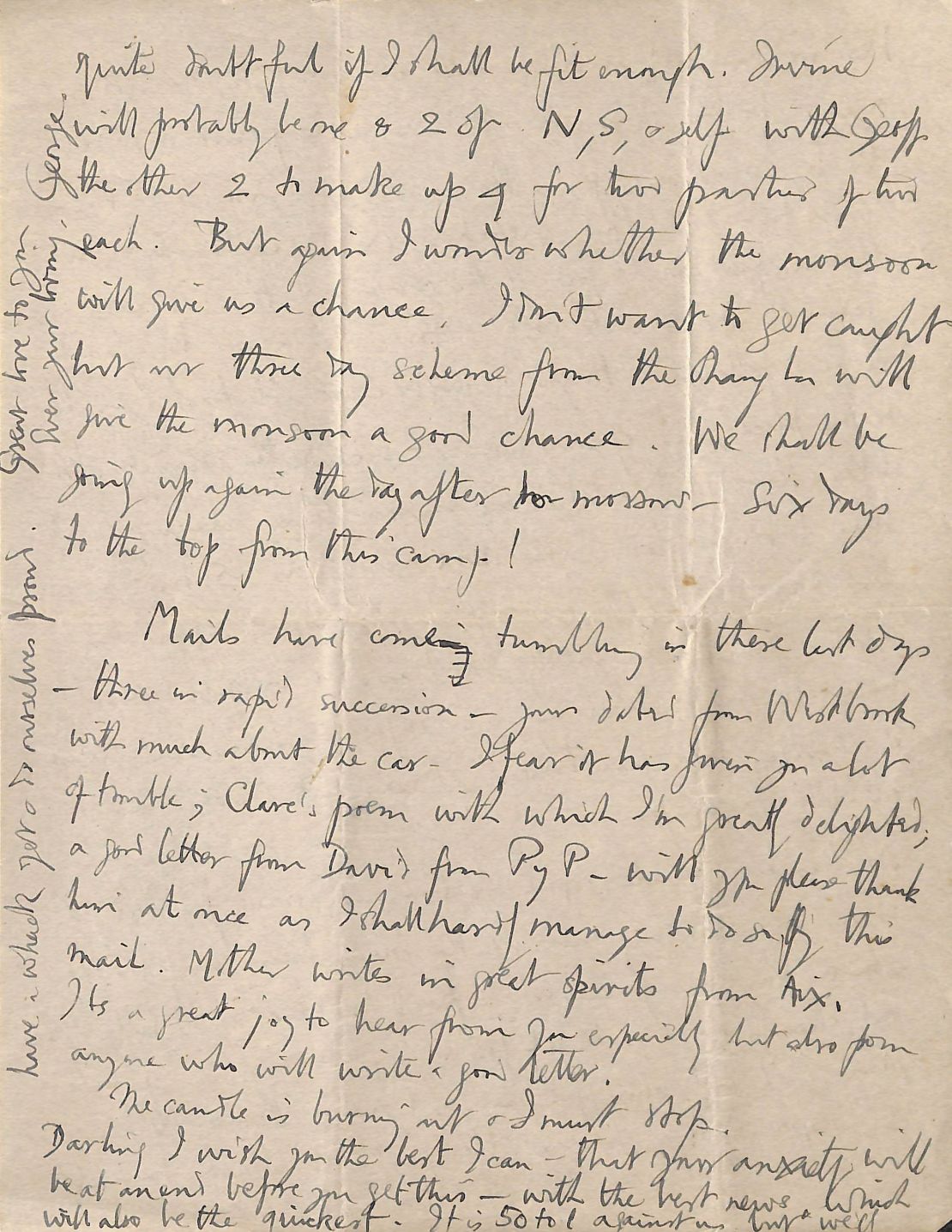 During his travels, letters from his wife provided Mallory with much-needed stability during the most challenging times, according to a college archivist at Magdalene College, Cambridge.