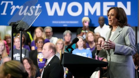 Vice President Kamala Harris speaks about the implementation of Florida's abortion ban at an event Wednesday, May 1, 2024, in Jacksonville, Fla. (AP Photo/John Raoux)