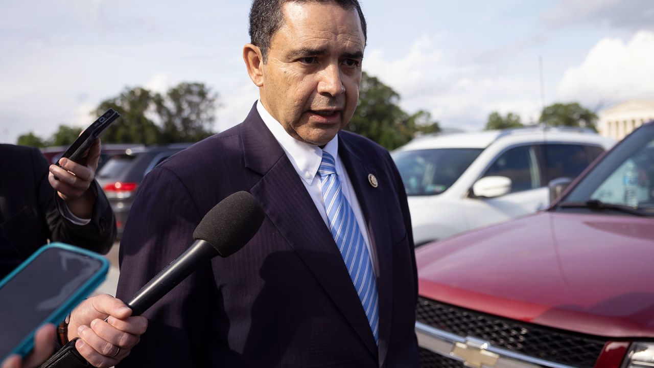 Rep. Henry Cuellar (D-Texas) speaks with reporters as he departs the U.S. Capitol May 7, 2024. (Francis Chung/POLITICO via AP Images)