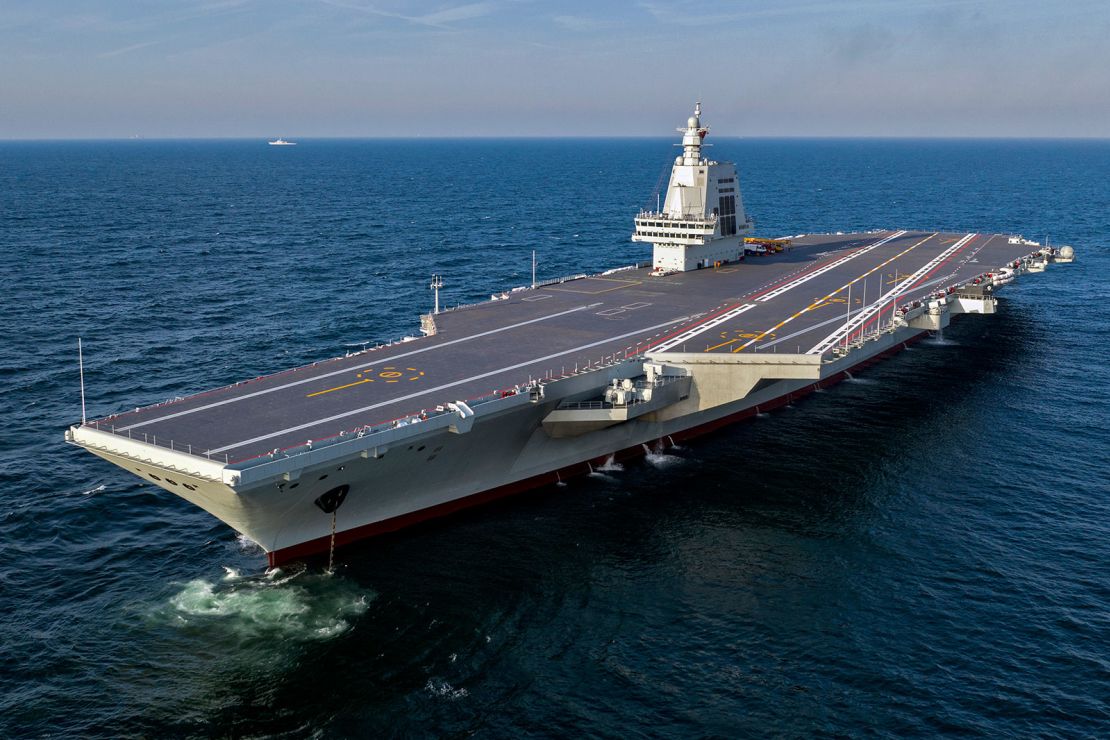 China's third aircraft carrier, Fujian faction, held the Maiden's Sea Trial on May 1, 2024.