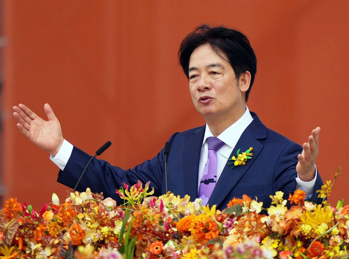 Lai Ching-te, who took office as the new president of Taiwan on May 20, 2024.