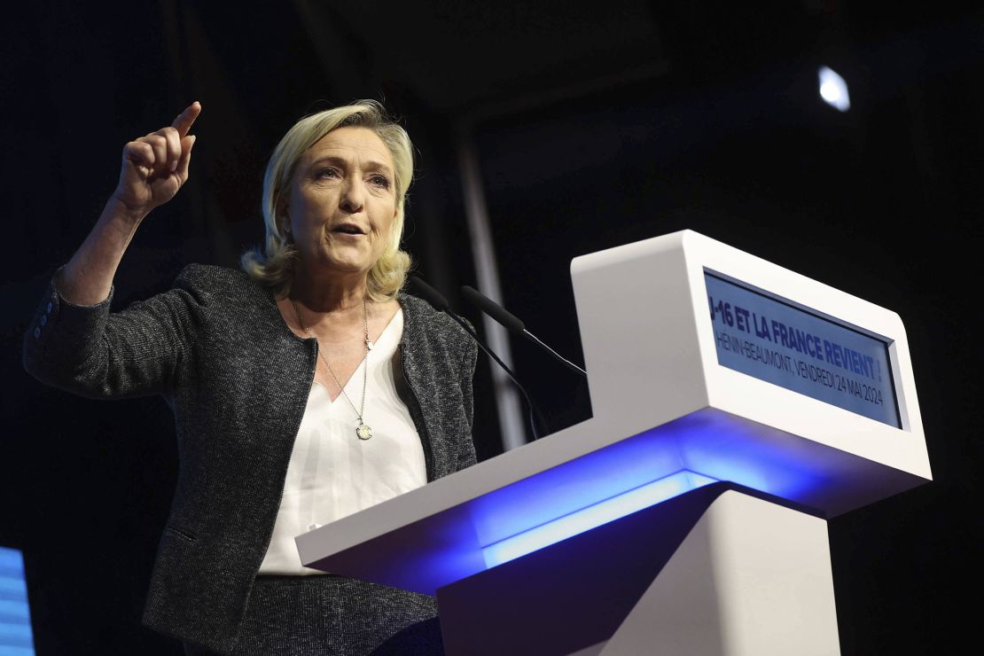 Marine Le Pen, affiliated with the far-right Identity and Democracy (ID) grouping, could win power in France with her National Rally party in the next five years.