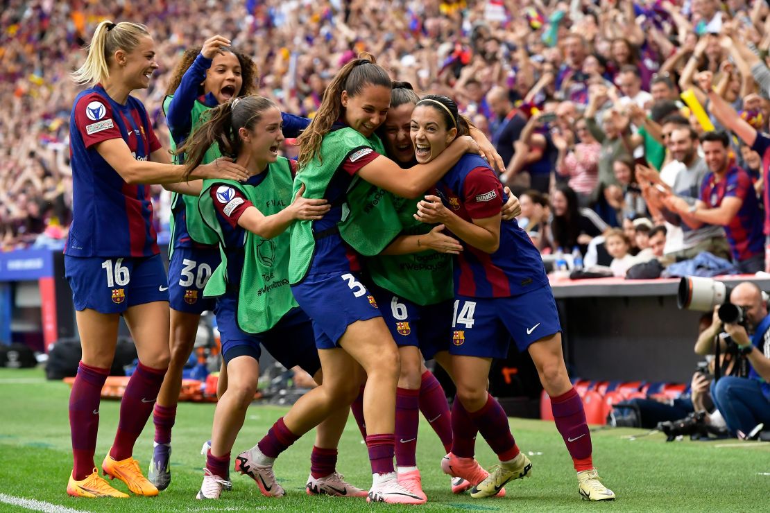 Bonmatí marcou o primeiro gol do jogo e o Barcelona manteve o título da Liga dos Campeões Feminina ao vencer o Lyon.